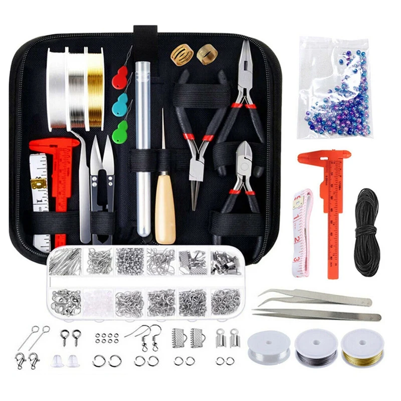 

Jewelry Making Supplies Kit, Jewelry Wires And Jewelry Findings For Jewelry Repair Beading, Making Bracelets, Earrings