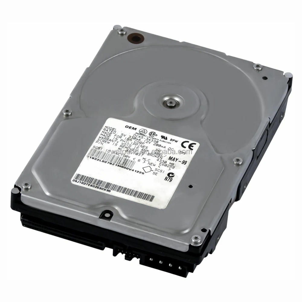 DCAS-34330 For IBM 09J1037 4.3GB 5.4K 68PIN 3.5'' SCSI Server Hard Disk Works Perfectly Fast Ship High Quality