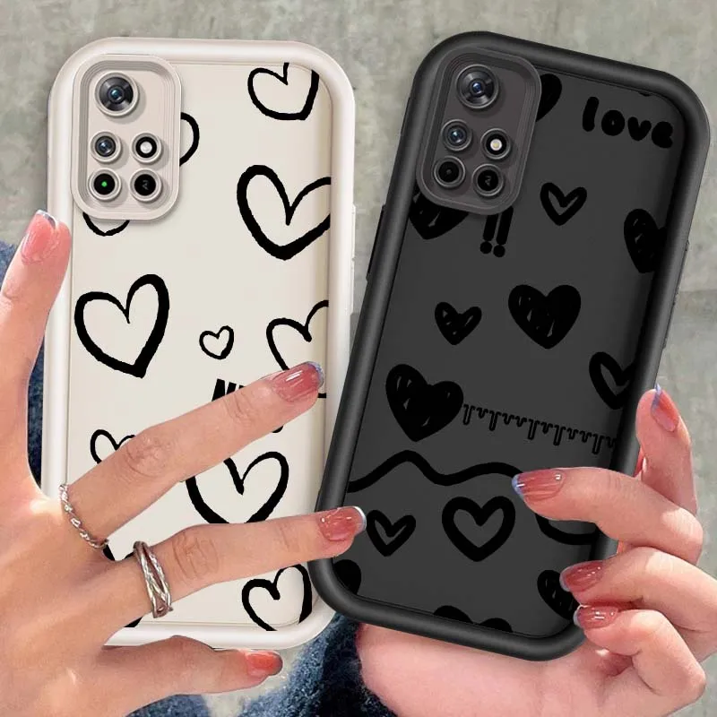 

Artistic Love Design For Xiaomi Redmi Note 14 13 13R 12 12R 11 11E 11T 11S Pro Plus 5G Eye Ladder Cover Phone Case
