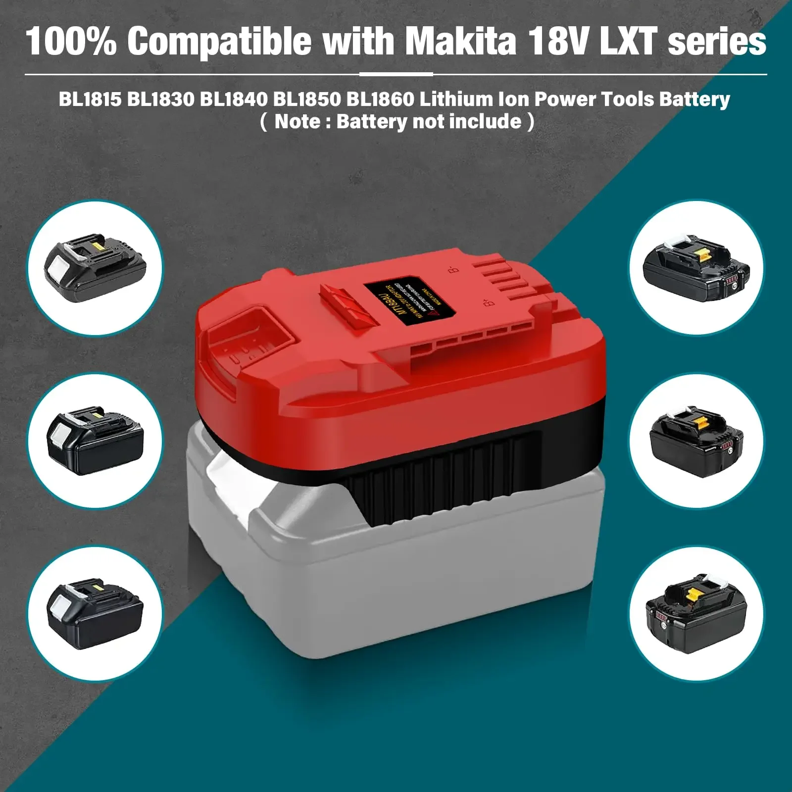 Convertitore MT18BAU per strumenti Bauer 20v, adattatore per batteria agli ioni di litio Makita 18v Converti in per trapano elettrico a batteria agli ioni di litio Bauer 20v