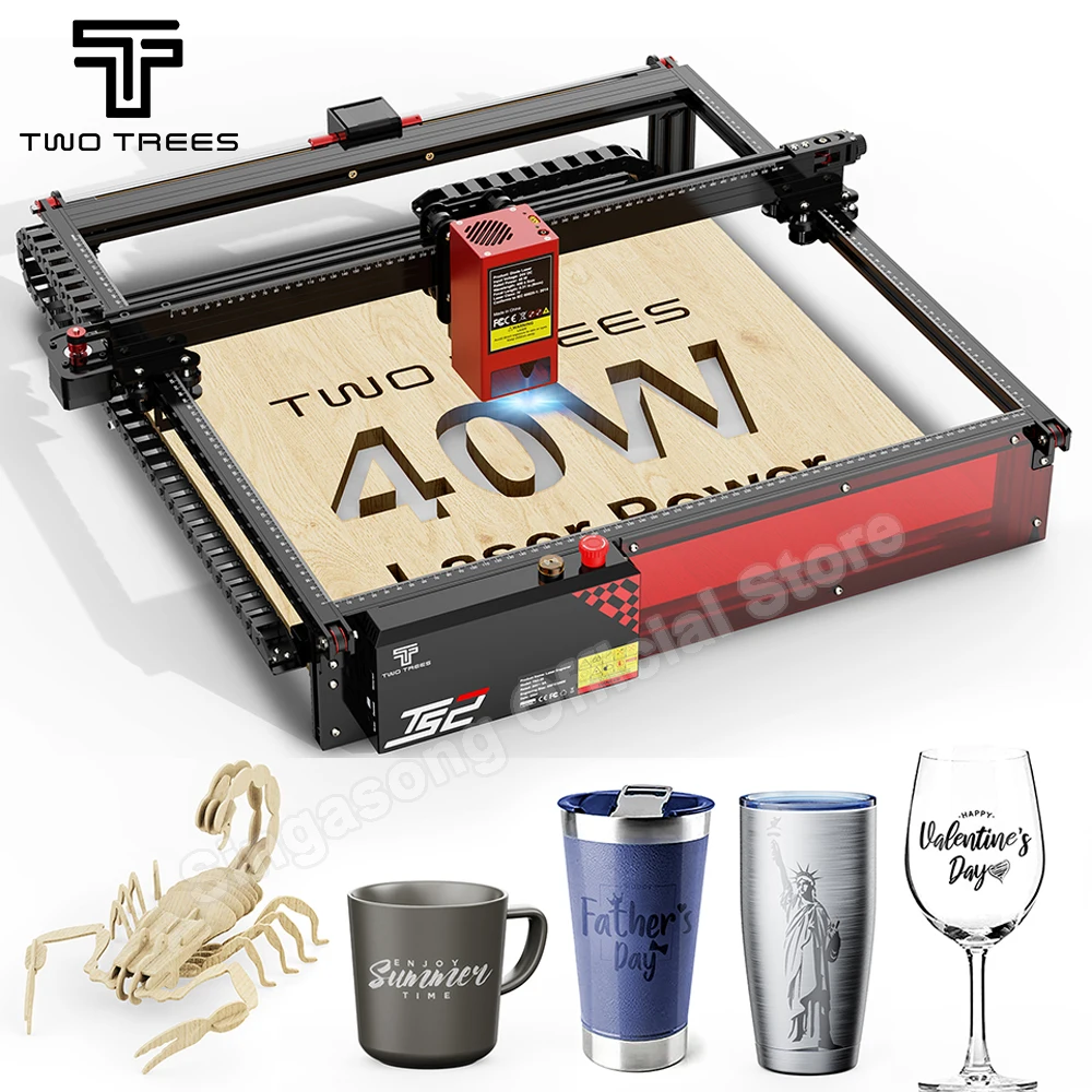 

Twotrees TS2-40W Laser Engraver 20W to 40W Power One-key Switching Function CNC Metal Laser Engraving Machine Laser Cutter Wood