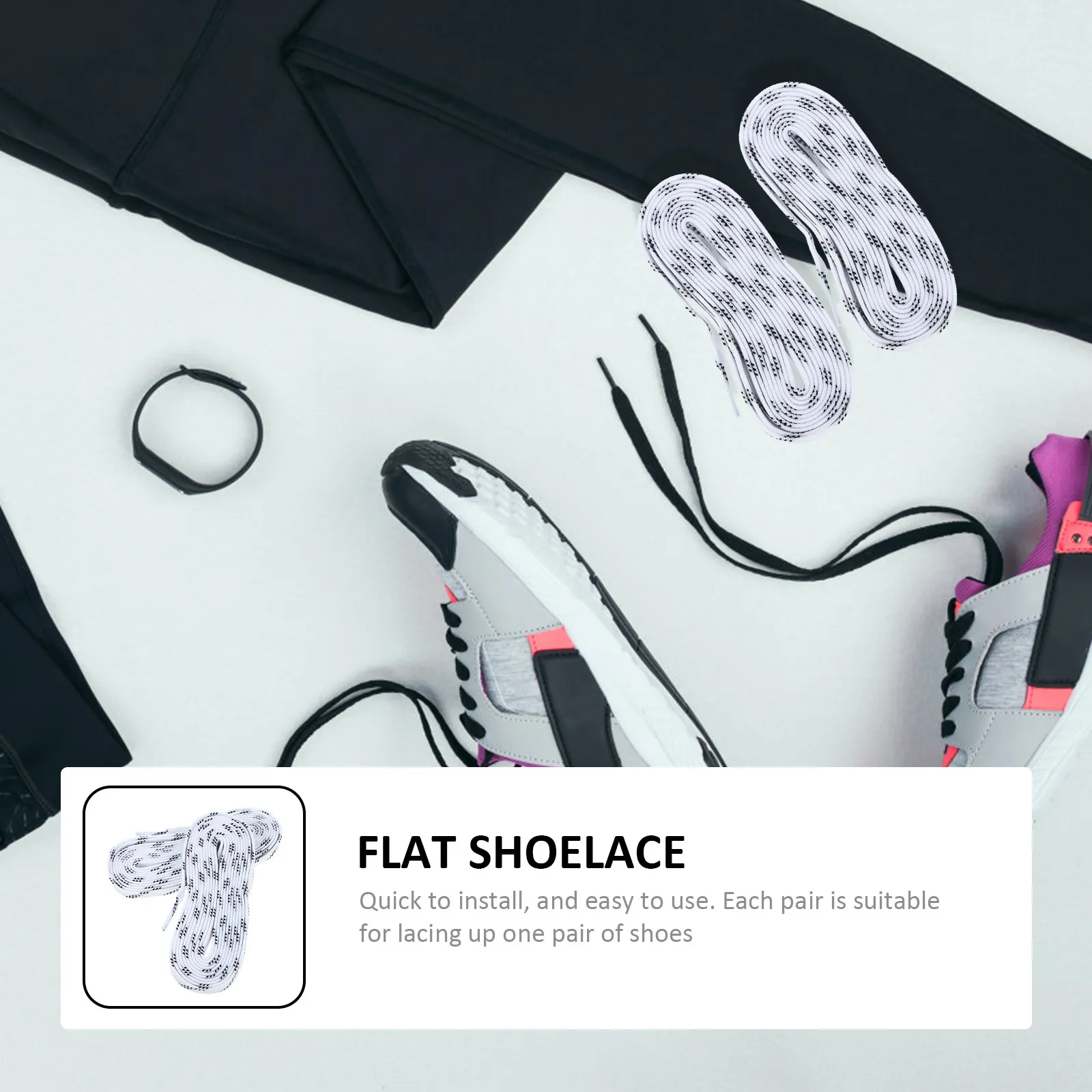 

1 пара шнурков для роликовых коньков, полиэстеровые шнурки с прочной плетеной конструкцией для коньков, кроссовок и повседневной обуви