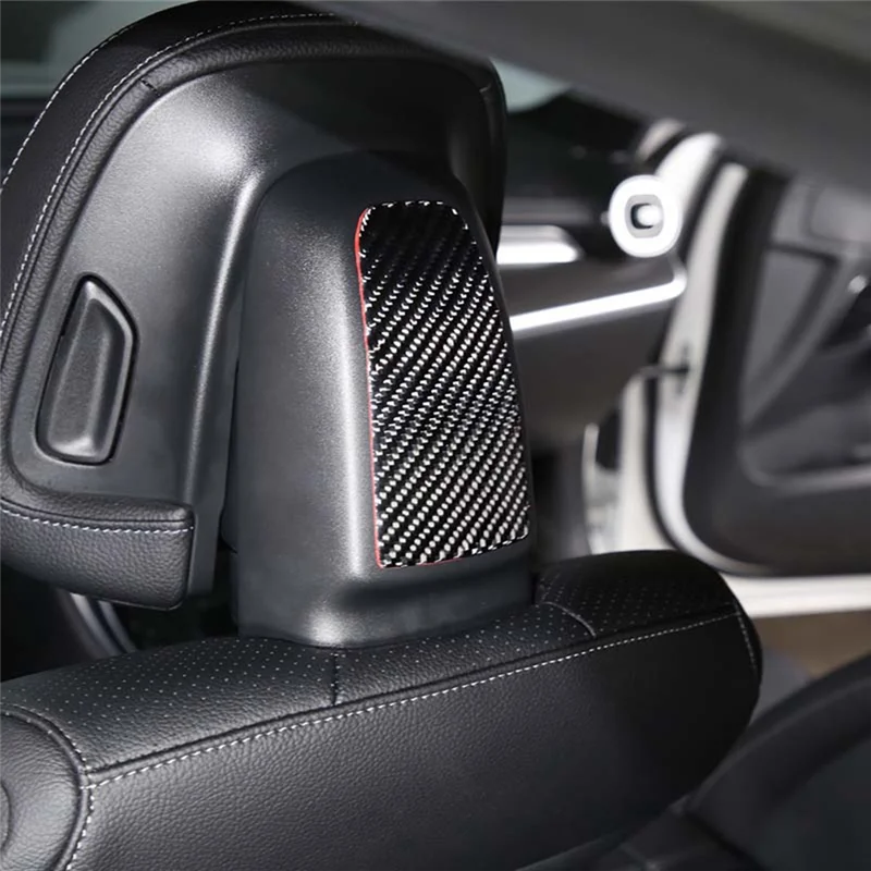 

For Mercedes-Benz C-Class W206 2022 2023 Soft Carbon Fiber Car Seat Headrest Cover Trim Sticker Interior Parts-A65M