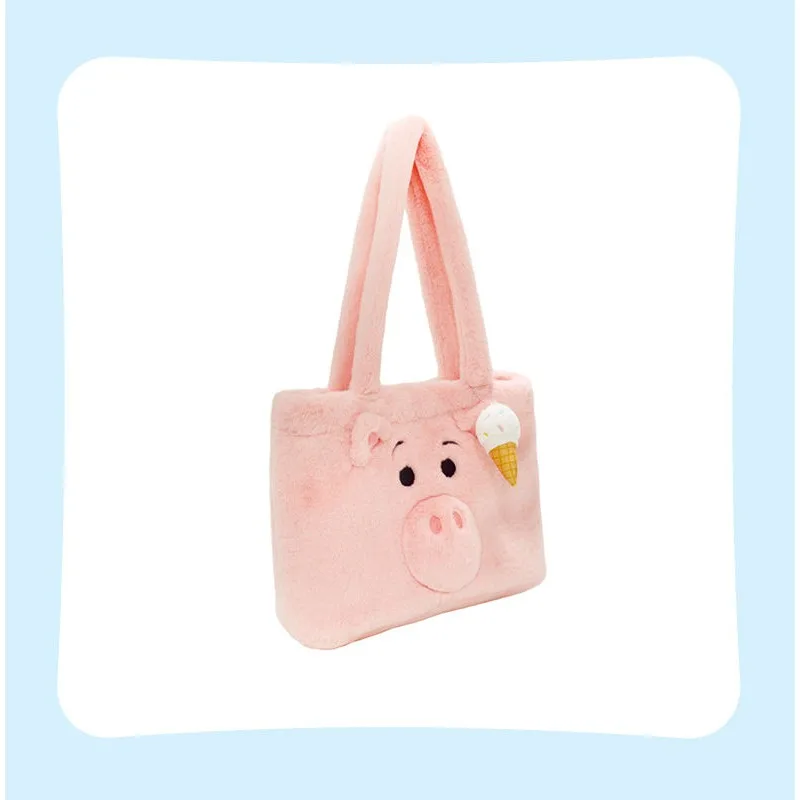 Kawaii Disney Toy Story Hamm Plush Backpack Cute Plush Shoulder Bag Anime Large Capacity Handbag Girl's Holiday Birthday Gift