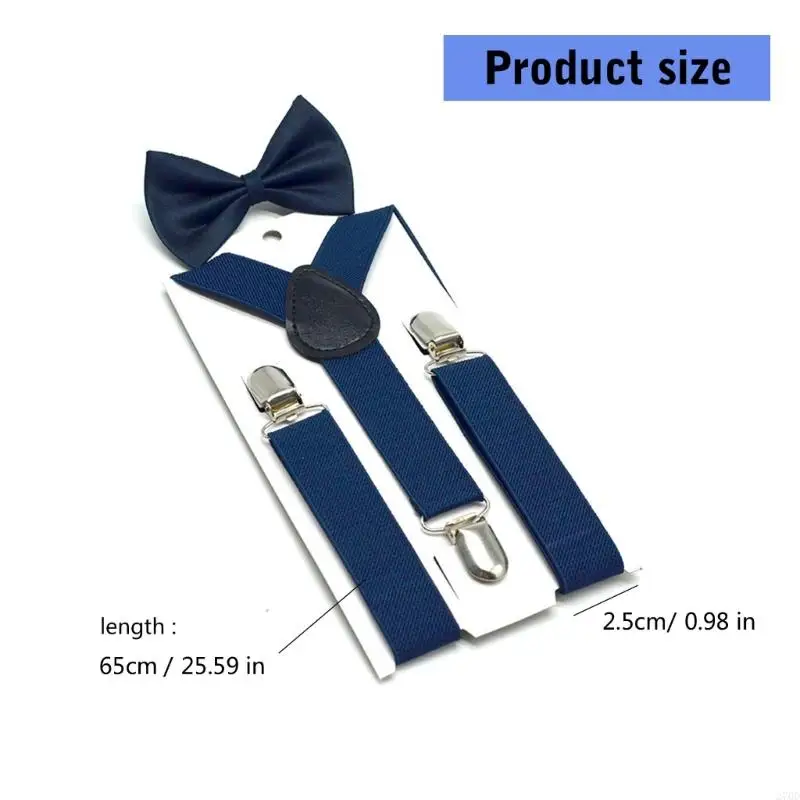 270D Stylish Children Suspenders Elastic Trouser Pants Brace Durability Suspenders for Business or Casual Wear