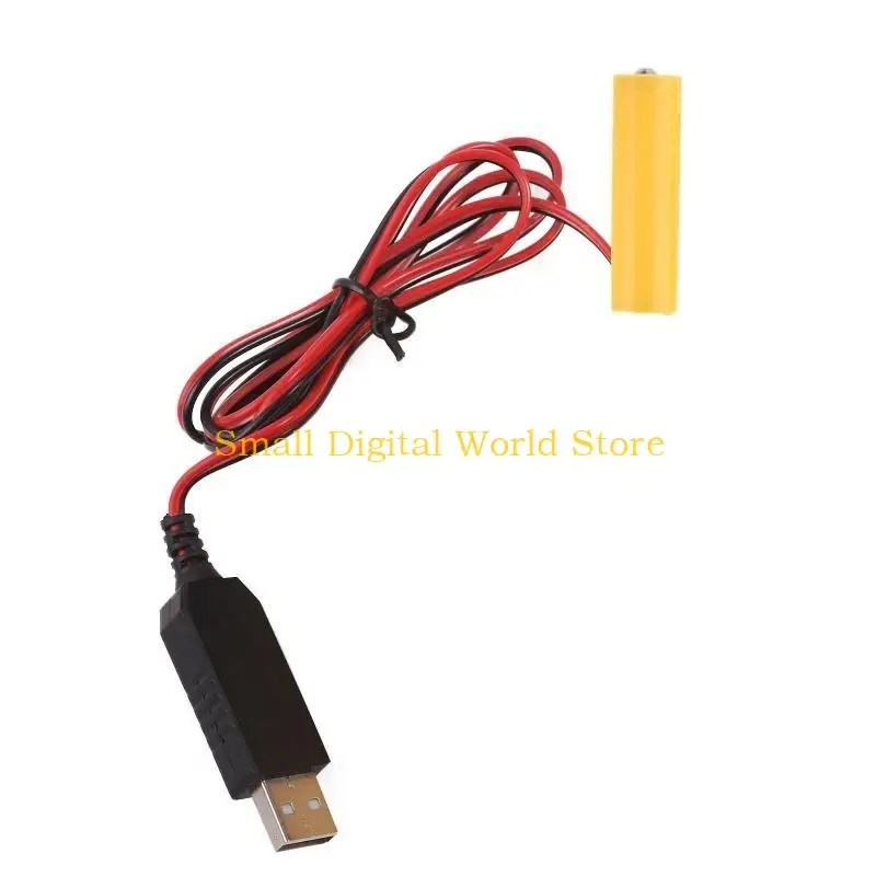 77UB USB 5V إلى 1.5V LR6 AA Dummy Battery AA Eliminators استبدال 1x 1.5V AA #5