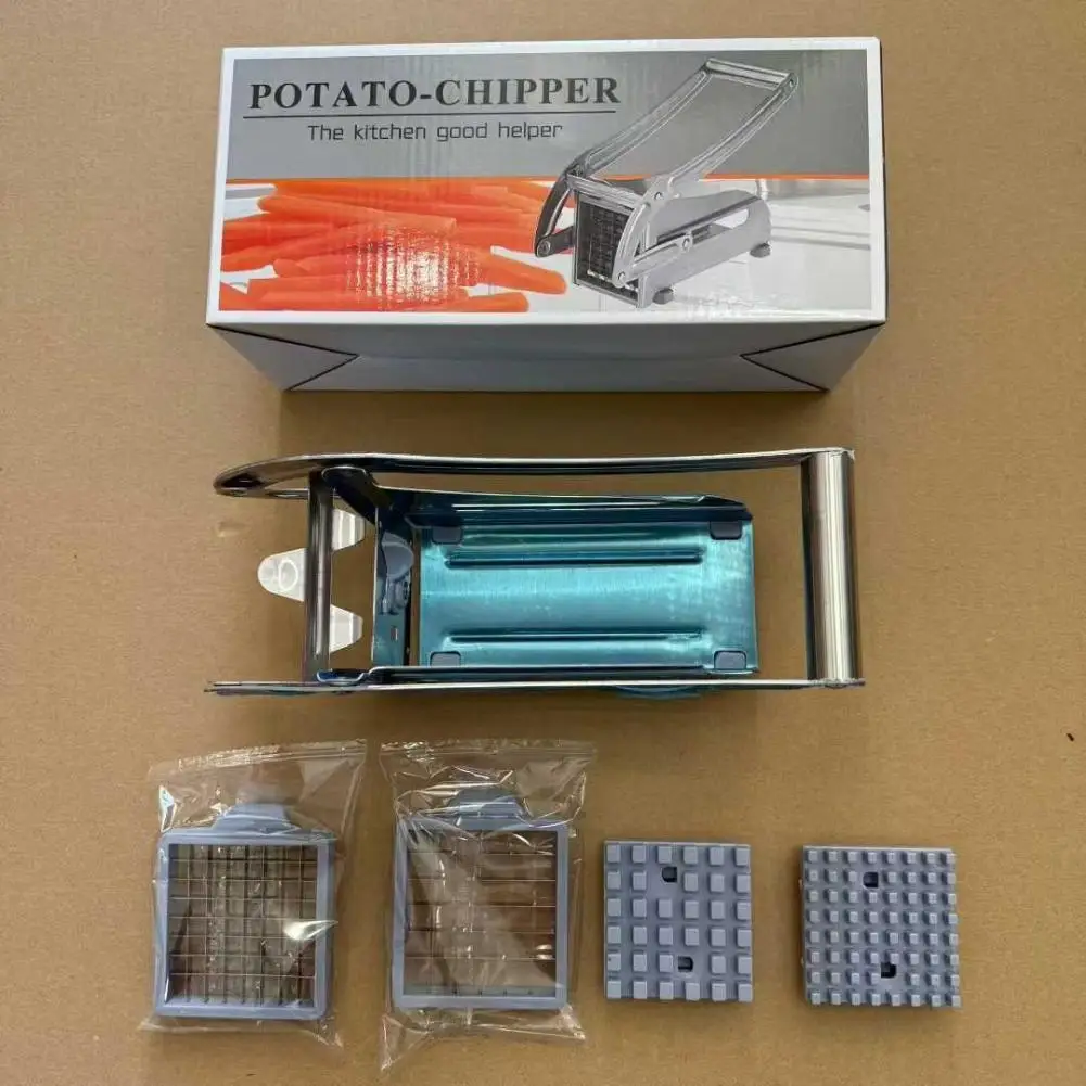 Stainless Steel Vegetable Slicer Multifunctional Cucumber Cutter Home Kitchen French Fry Maker Cutting Accessory