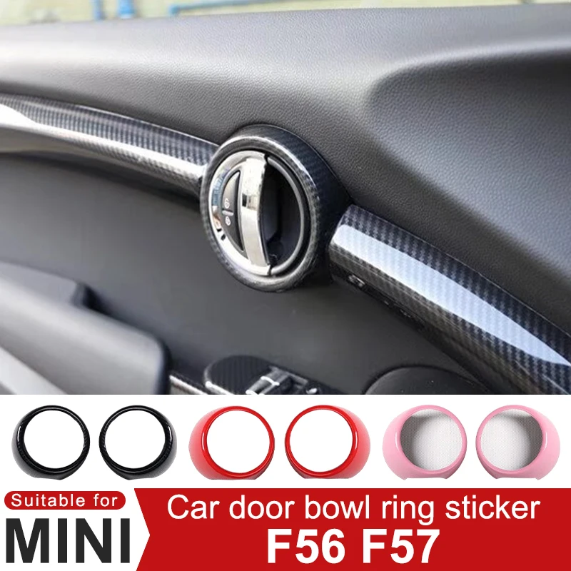 

For MINI ONE Cooper S JCW F56 F57 Car Door Bowl Ring Cover Decorative Stickers Car Interior Modification Accessories