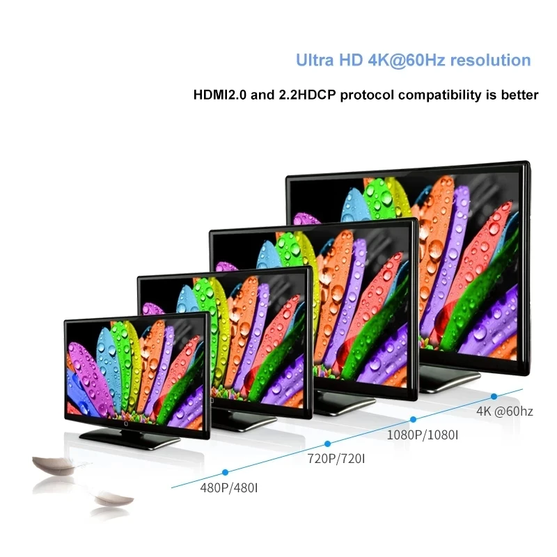 4K HDMI True Matrix Switcher 4x2 2x4 2x2 Matrix HDMI Switch Splitter 2 In 4 Out مع مستخرج صوت بصري و R/L HDCP2.2 #6