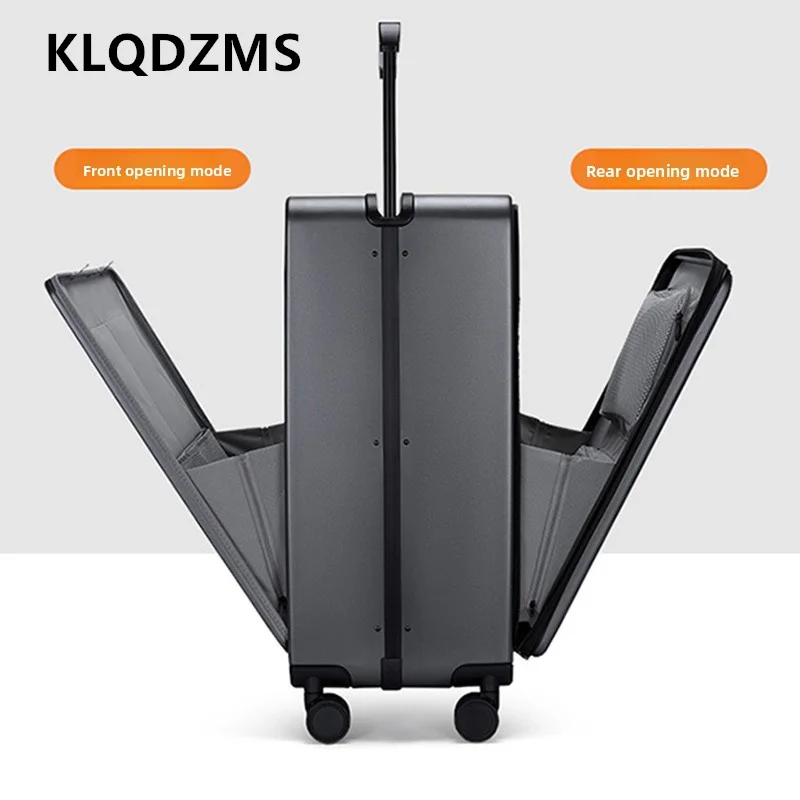 KLQDZMS Laptop Suitcase Front Opening Boarding Case Multifunctional Trolley Case 20