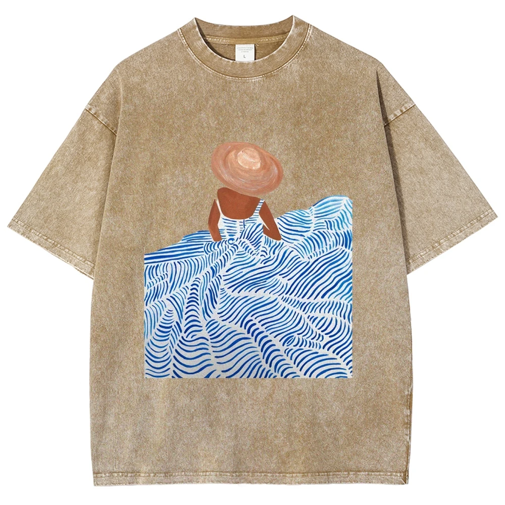 

Global Organic Certified Graphic - Customscool Unisex Washed Tee, Eco-Conscious Sightseeing Art