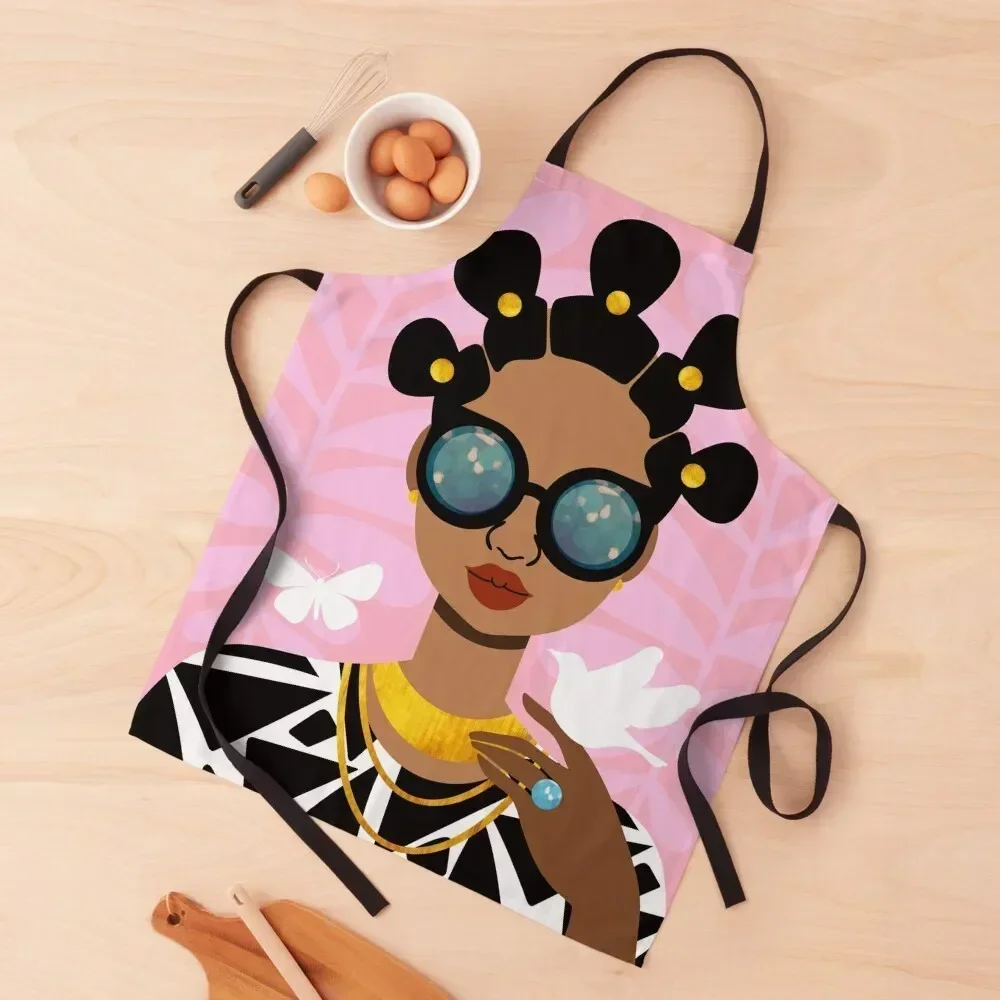 

Фартук для девочек Bantu Knots, профессиональный парикмахерский фартук для мужчин, кухонь, мужской и женский рабочий фартук