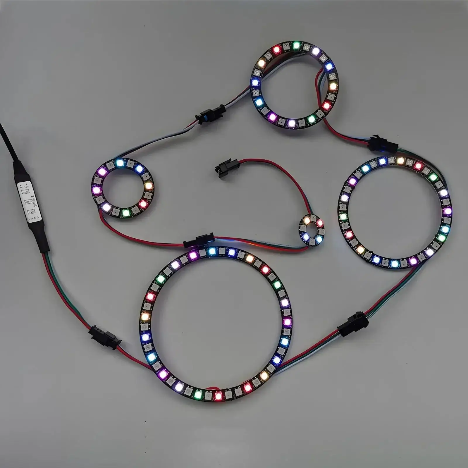 PLR WS2812B 5050 RGB LED Ring 7 / 8 12 16 24  Bits Lamp Light with Integrated Drivers WS2812 for Arduino Raspberry Pi