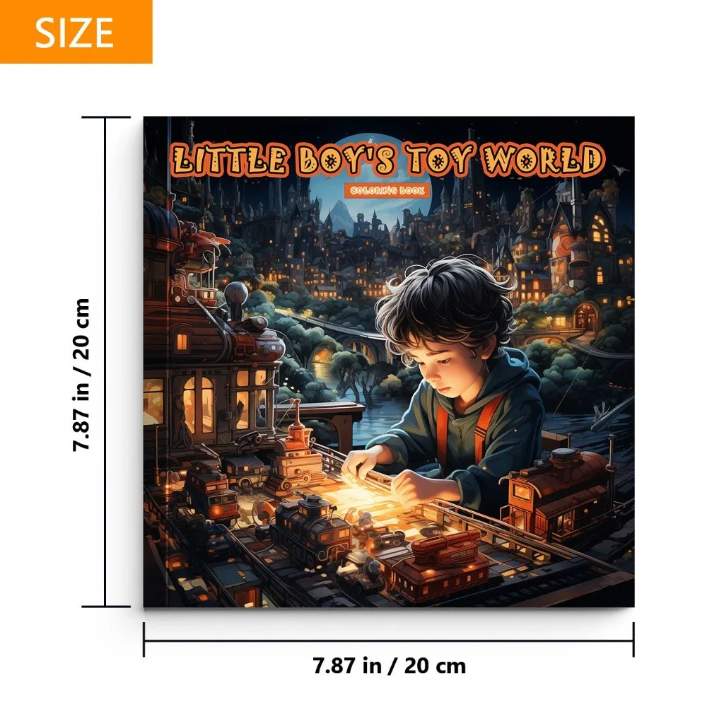 Hand Drawn Colorful Wonderful Boy Coloring Book Creative DIY Marker Graffiti Coloring Book Stress Relief Adult Painting Book