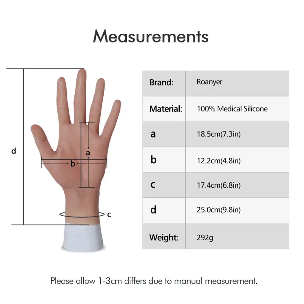 Crossdresser Silicone Female Gloves High Simulation Fake Hands for Cover Scars Transgender Cosplay Realistic Artificial Skin