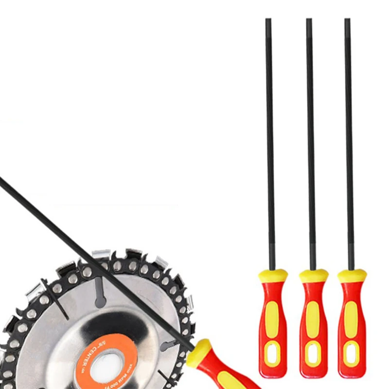 3Pcs Round High Carbon Steel Sharpening Chainsaw Saw Chain File Sharpener For Woodwork Chainsaw File 4/4.8/5.5mm Chainsaw File
