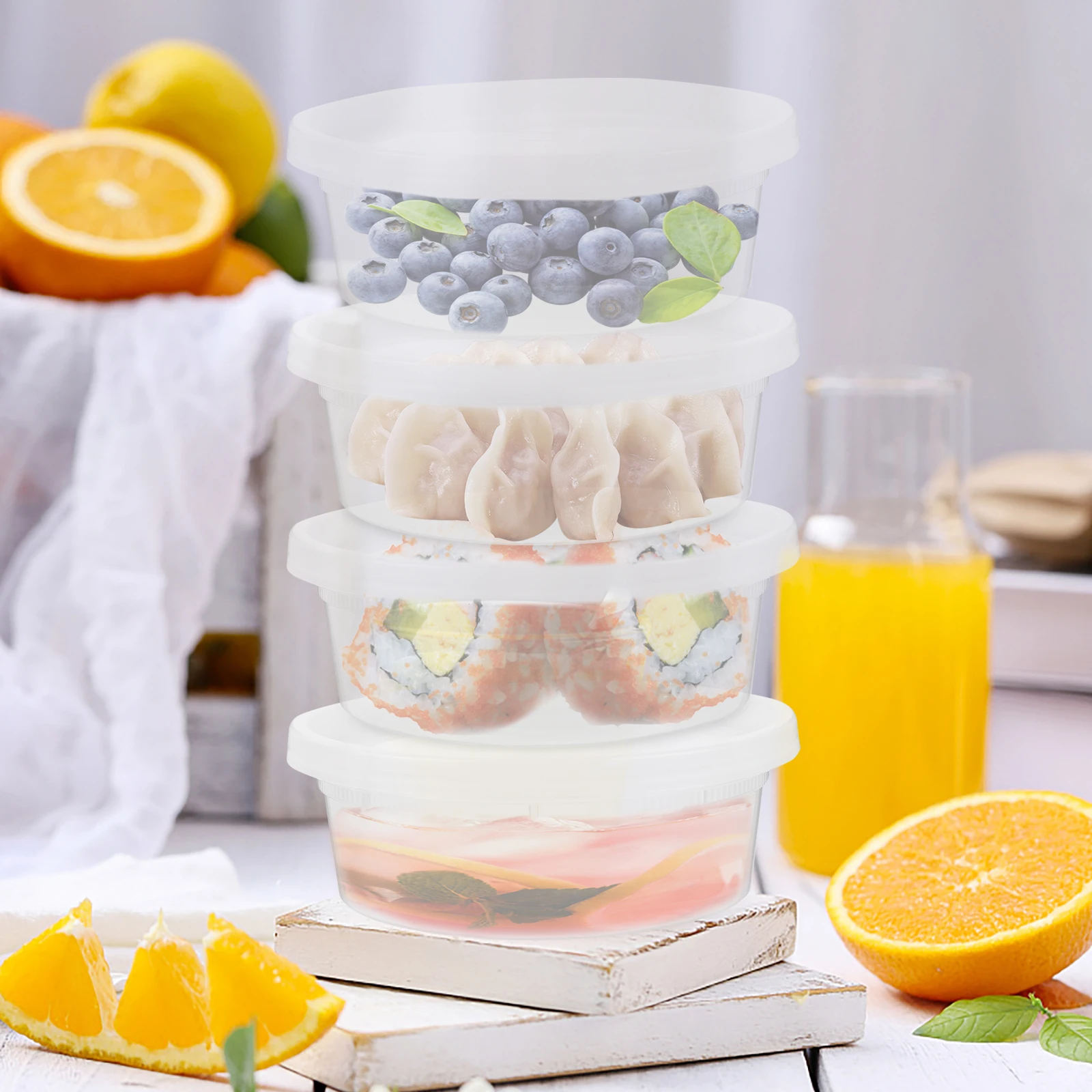 

20 Pcs Food Storage Containers with Lids Cups Small Dip Delicatessen Sauce Condiment Pp Meal Prep Plastic