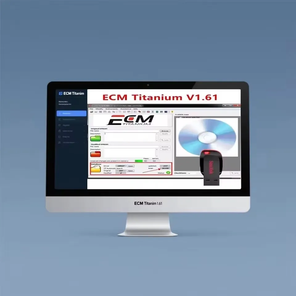 

ECM Titanium 1.61 Software Hot Repair Tool with 26000+ Drivers ECU Compatible for Windows 10 - 2025 Automotive ADS