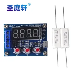 Battery Tester LED Digital Display 18650 Lithium Battery Power Supply Test Resistance Lead-acid Capacity Discharge Meter ZB2L3
