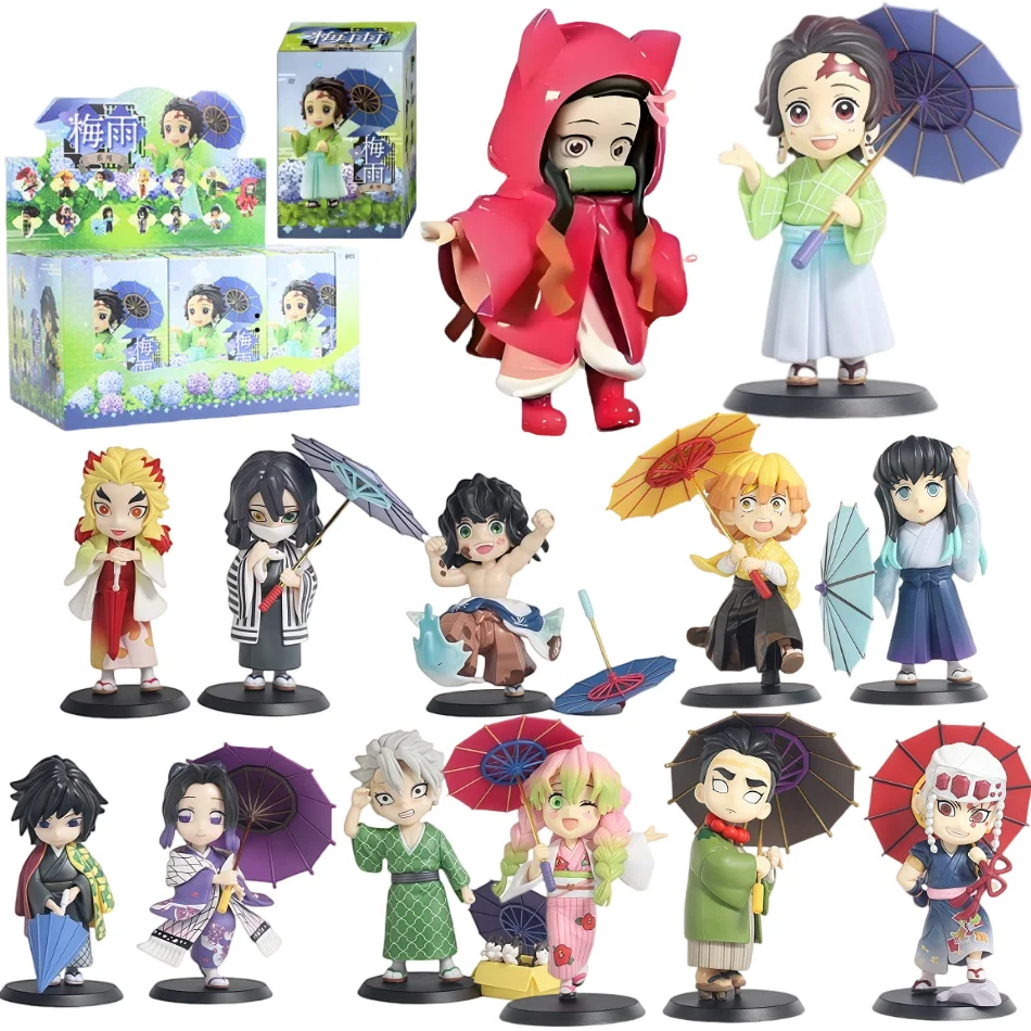 

Demon Slayer Figures Blind Box Plum Rain Series Tanjiro Kamado Nezuko Action Model Pvc Statue Doll Ornament Collection Toys Gift
