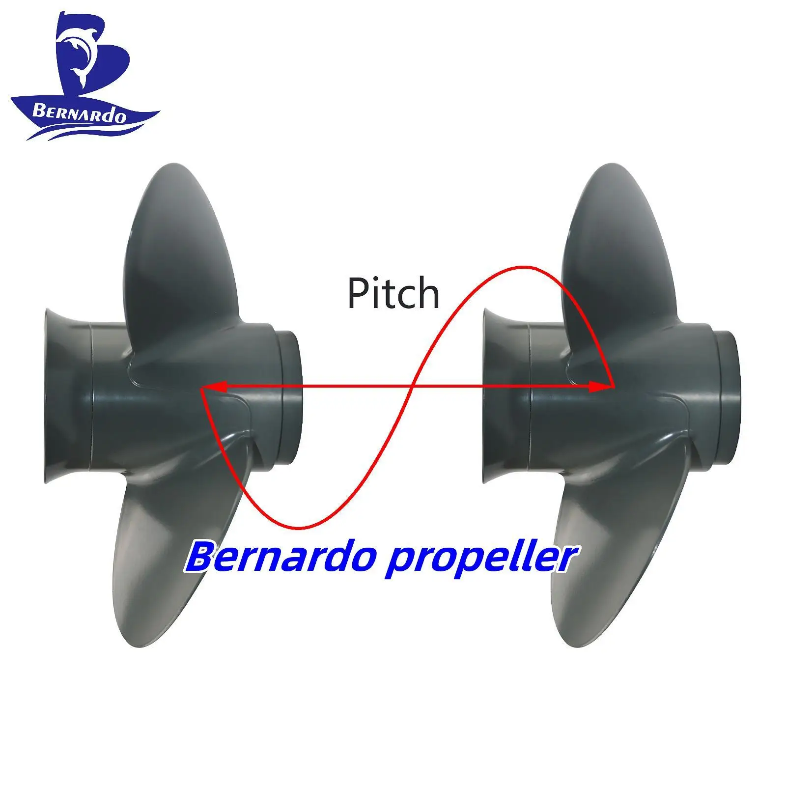 Bernardo Boat Propeller 10.25X11 Fit Honda Outboard Engines 25 30 HP Aluminum Alloy Screw 3 Blade 10 Tooth Spline RH