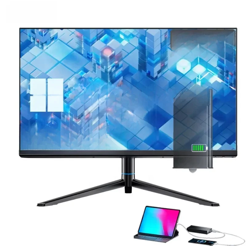 كمبيوتر OEM الكل في واحد 24 بوصة 27 بوصة AIO I5 I7 16 جيجابايت/32 جيجابايت رام 256 جيجابايت/512 جيجابايت SSD سطح المكتب قطعة واحدة الكل في واحد مع بطارية UPS