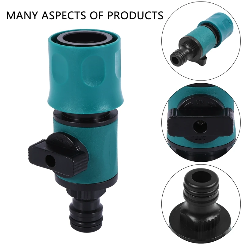 Plastic Valve With Quick Connector Agriculture Garden Watering Prolong Hose Irrigation Pipe Fittings Hose Adapter Switch 1 Pc