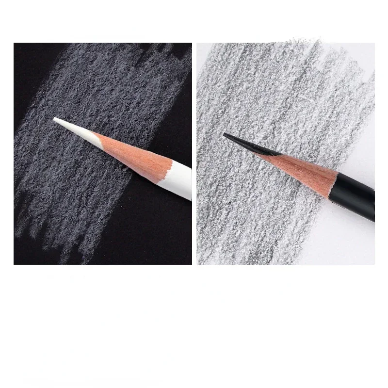 1/6 Pcs Black White Color Pencils Permanent Color Drawing Pencil Oil-based Wooden Colored Pencils For Artist And Beginner Art