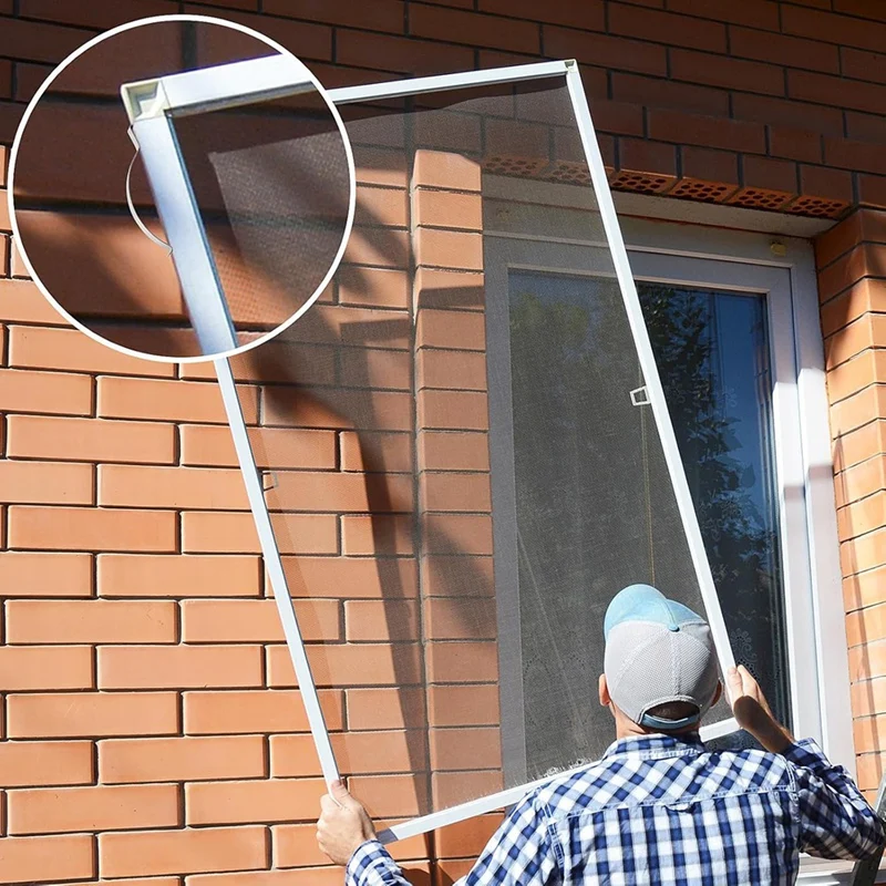 Top-50 Pcs Window Screen Tension Spring, Corner Mount Flat Window Spring Stainless Steel Window Screen Clip 2-3/4Inch