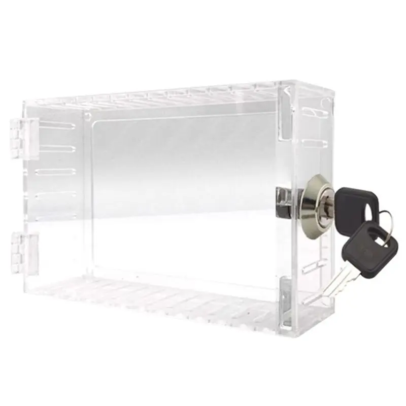 

【Ship Within Universal Thermostat Lock Box With Key Thermostat Cover For Thermostat On Wall Fits Thermostats 7X4.5 Inches Or Sma