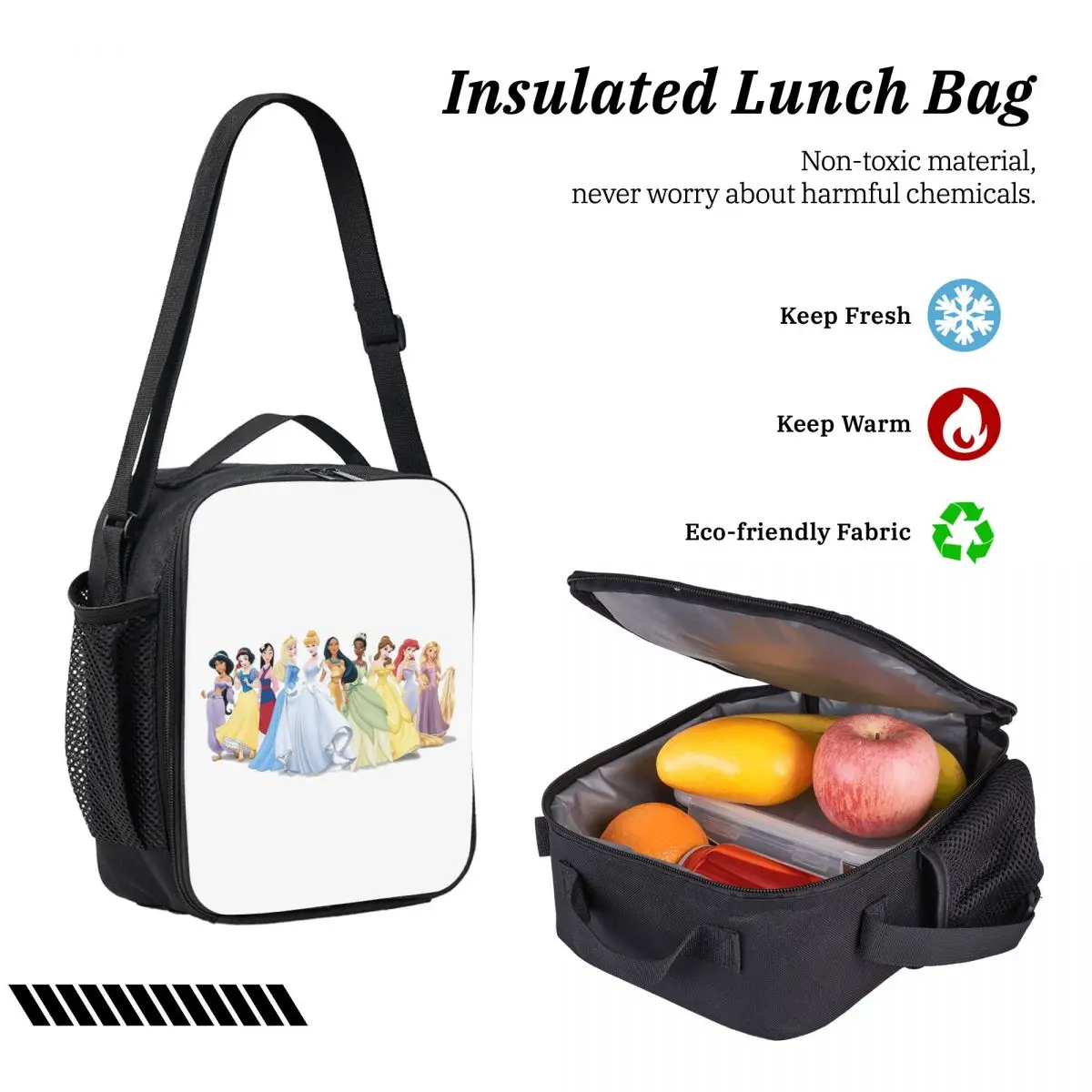سندريلا على ظهره طالب بنين بنات BookBag حقيبة مدرسية حقائب كتف الكمبيوتر 3ps معزول حقيبة الغداء مقلمة
