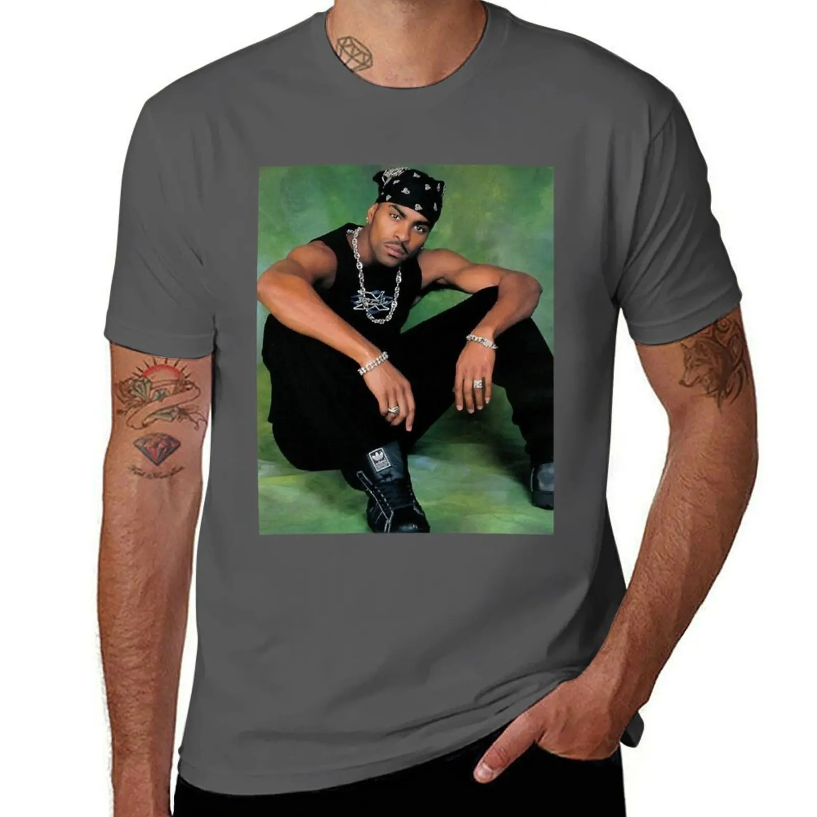 

Ginuwine Vintage For Fans T-Shirt man t shirt summer black cotton t-shirt plain for man package T-Shirt