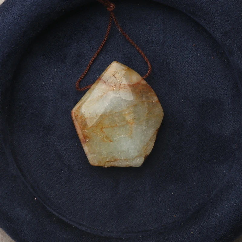 

Nugget Blue Aquamarine Natural Stone Jewelry Accessory Pendant Beads 37x32x11mm 18.4g