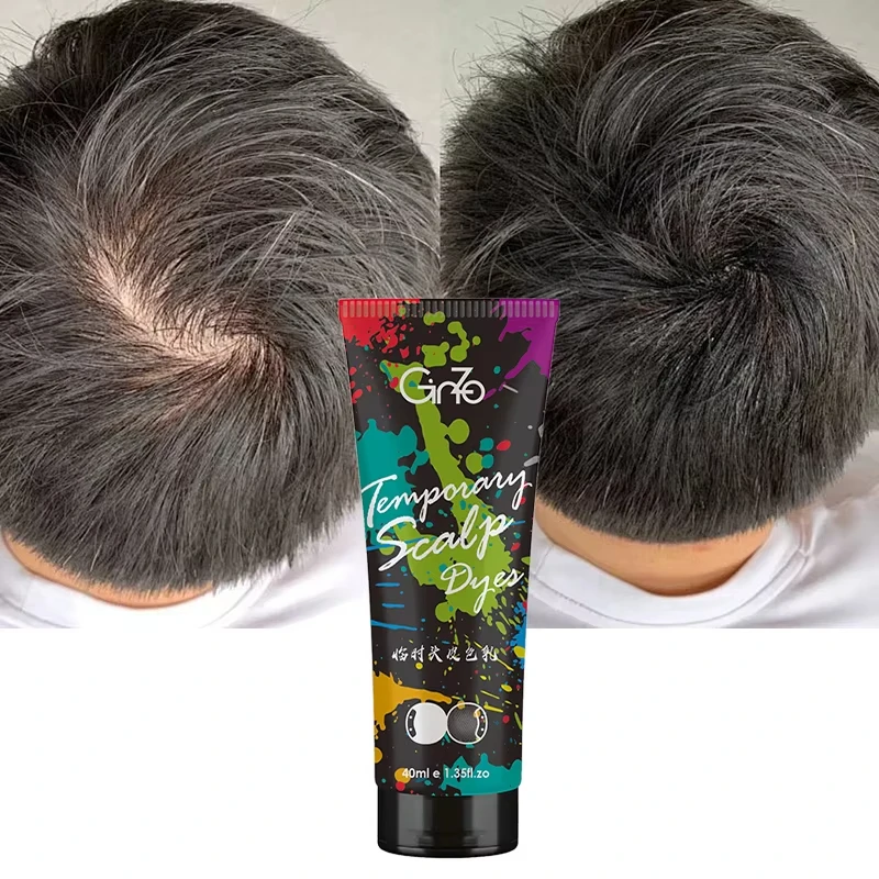 

GINZO Hair Concealer for Men Waterproof Black Brown Baldness Corrector Cream Thinning Hair Fillup Scalp Dye Beauty Health 40ML