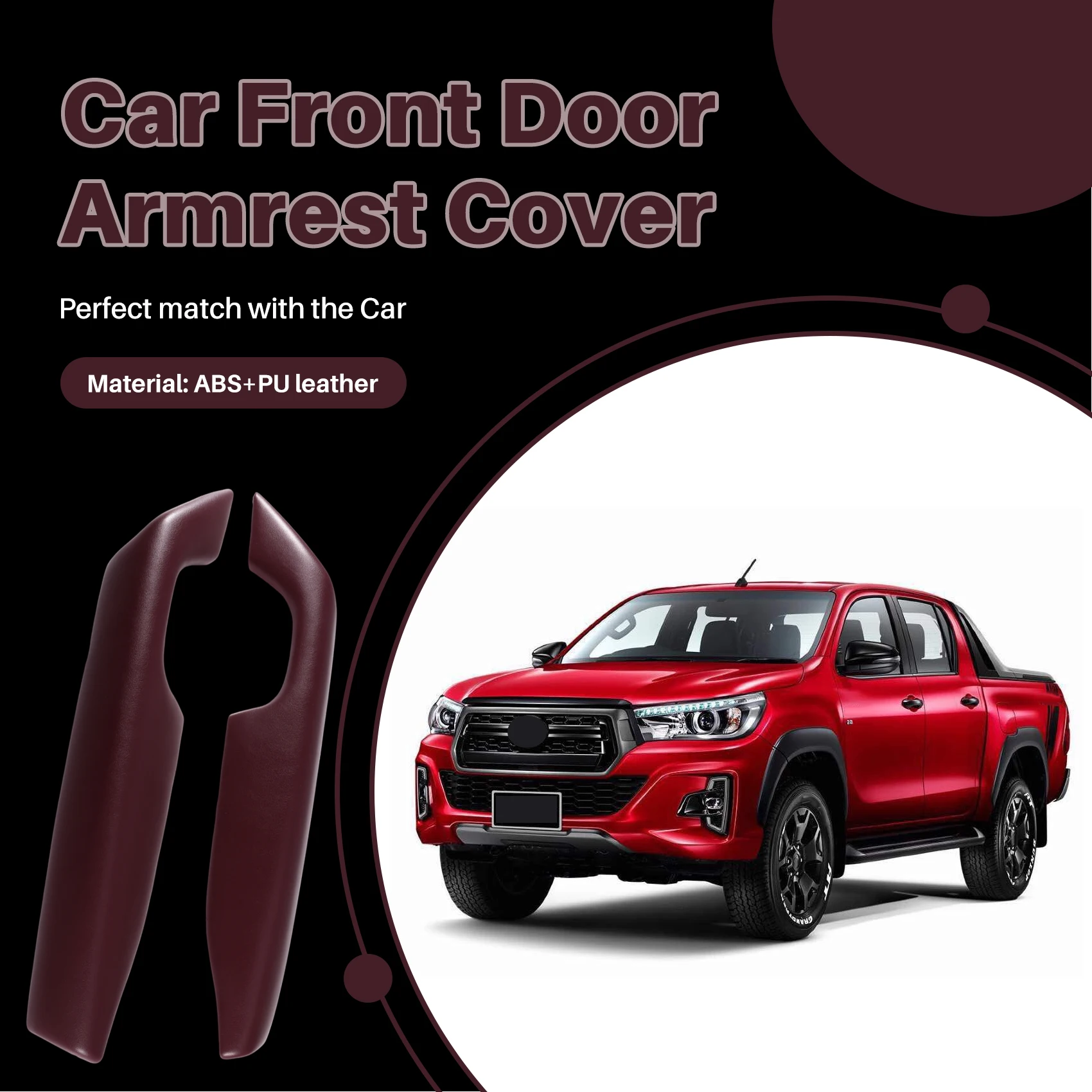 

Крышка основания ручки подлокотника для Toyota Hilux Revo 2015-2024, передняя дверь, панель ручки подлокотника, 74210-0K060