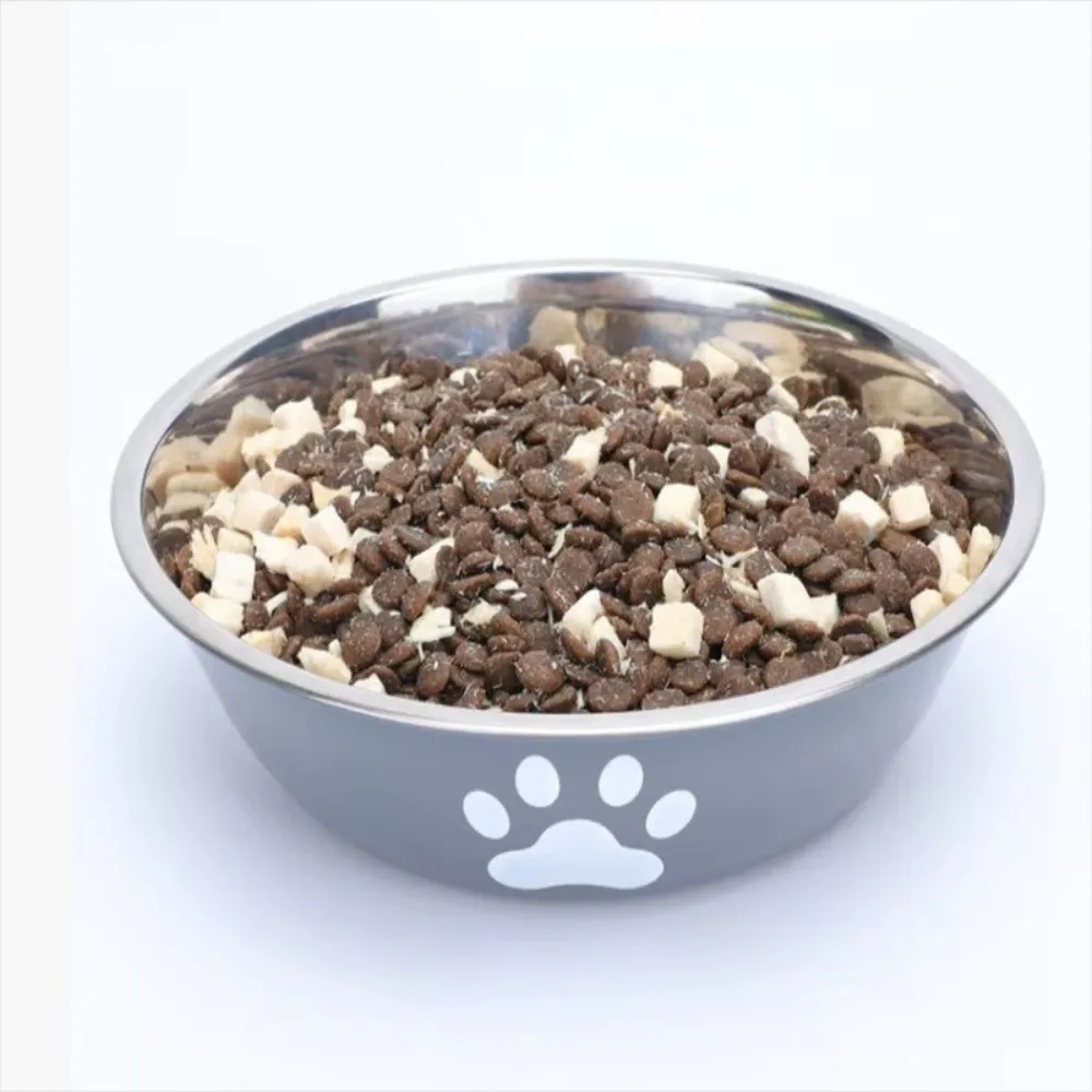 New Large Capacity Dog Bowl Anti-slip Anti-rust Cat Bowl Double-layer Stainless Steel Pet Feeder Suitable for Puppies