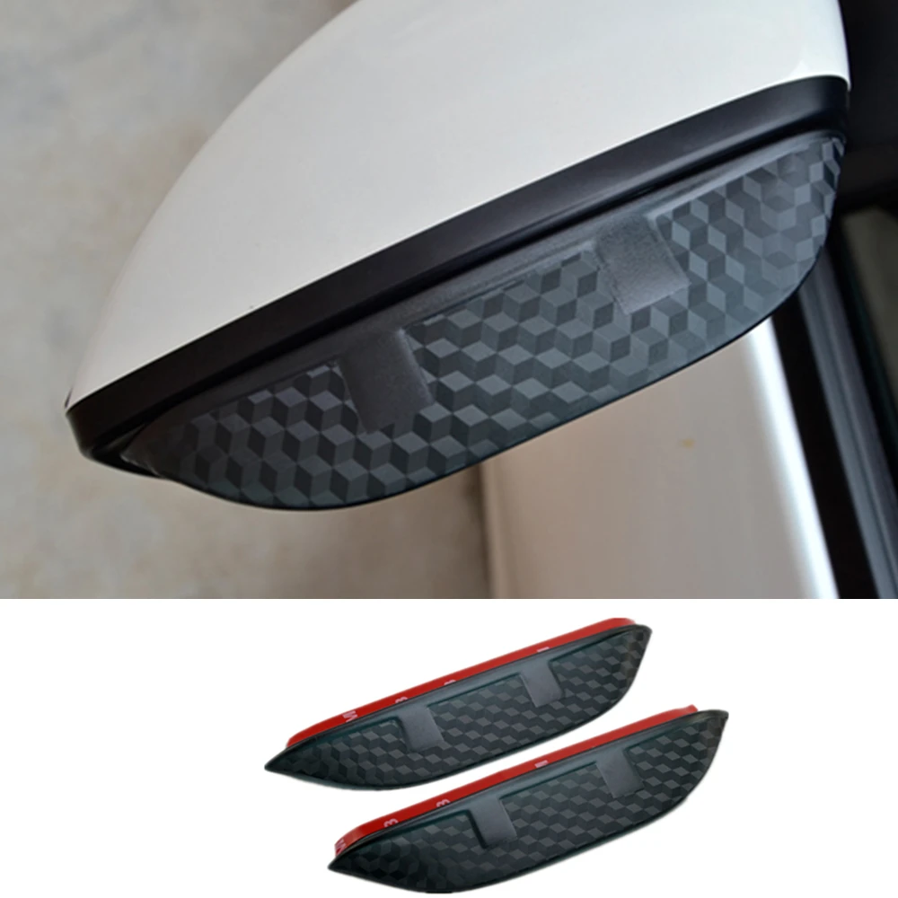 

For Subaru Forester 2013 2014 2015 2016 2017 2018 Rear Rearview Side Glass Mirror Trim Frame Rain Shield Sun Visor Shade Eyebrow