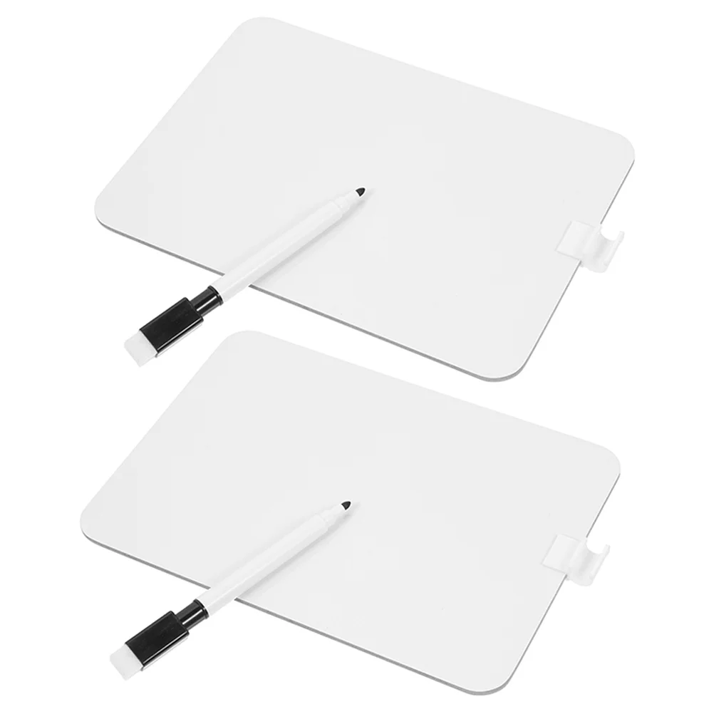 2 sets herschrijfbaar klein whiteboard schrijven voor kinderen desktop uitwisbare magnetische herbruikbare antwoord draagbare schoolbordpad