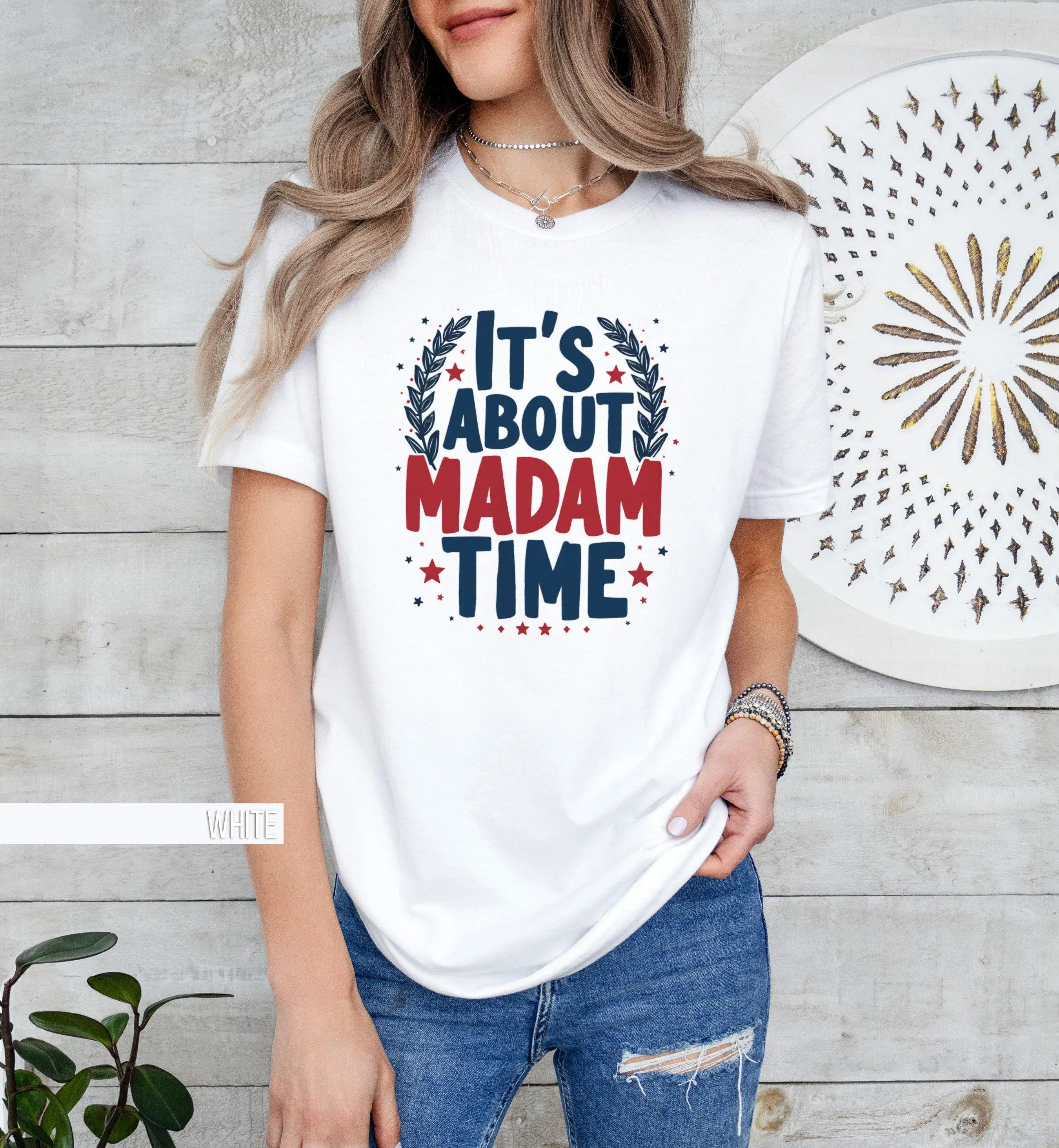 Camiseta It's About Madam Time elección 2024, ropa con eslogan feminista de empoderamiento para mujer, Voto político inspirador