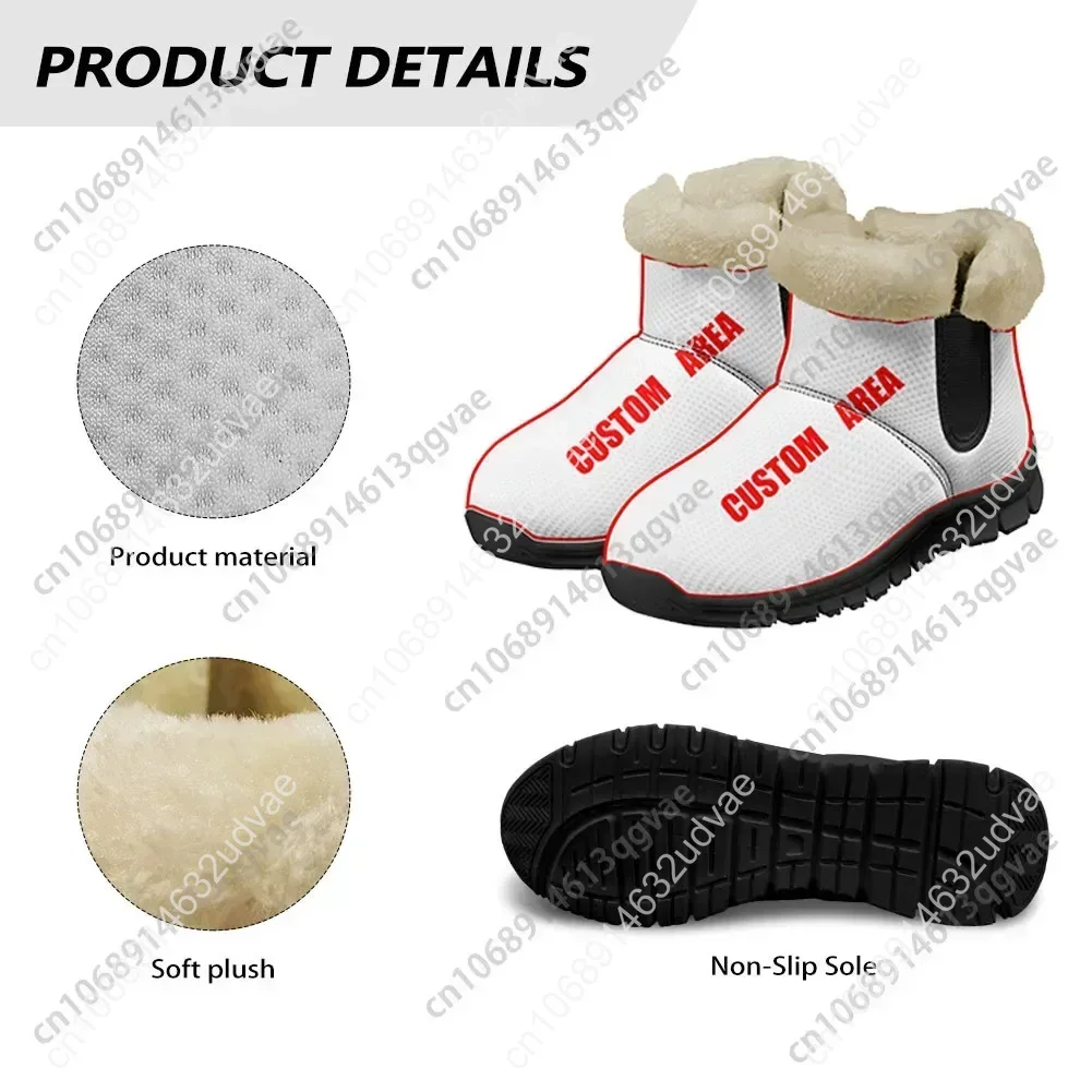 Lautaro No.10 Plush Shoes Boots Men Women Teenager Keep Warm Sneakers Argentina Soccer Star Boot Casual Customize Sneaker White