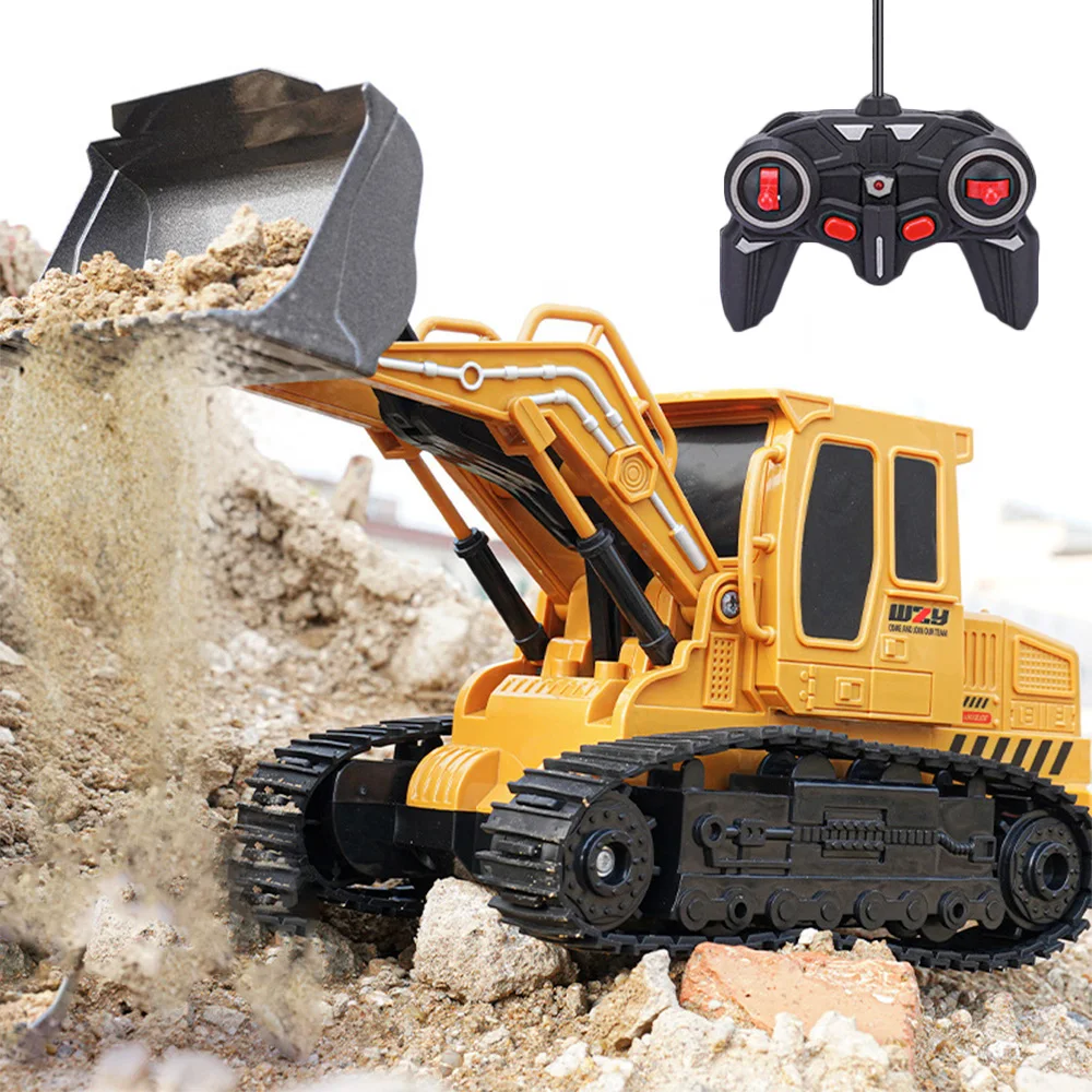 RC Excavator Dumper Car Remote Control Engineering Vehicle Crawler Truck Bulldozer Toys for Boys Kids Christmas Gifts