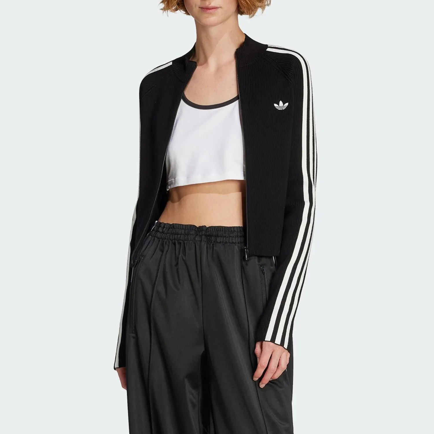 Adidas Clover Ladies Sports Slim Fit Classic Skin-friendly Jacket JY2597