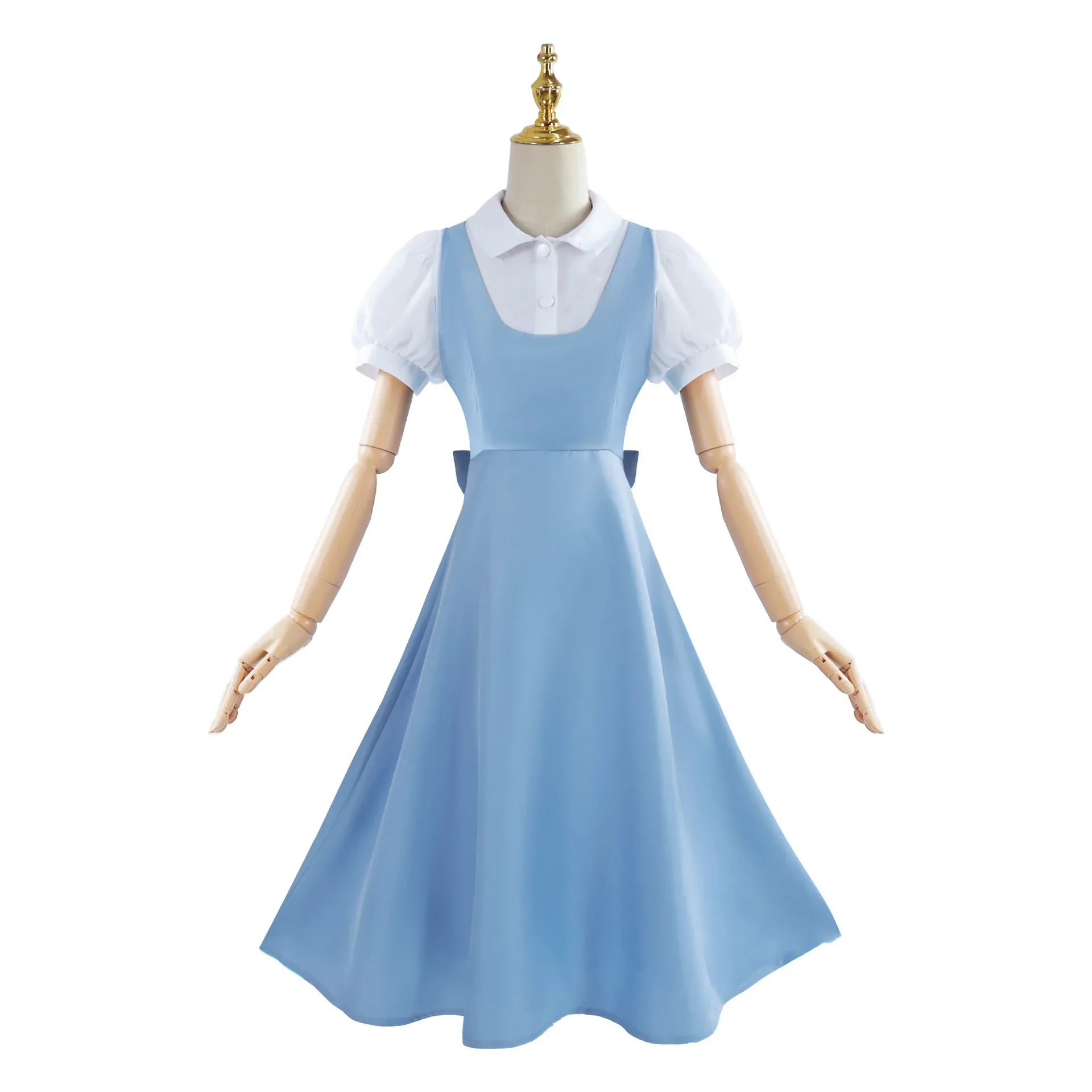 زي دي كوسبلاي أنيمي رانما أكاني T/h pour Femme Adulte، Belle Robe Bleue، Uniforme de Jeu en Plis، Tenue de ixd'Halloween I