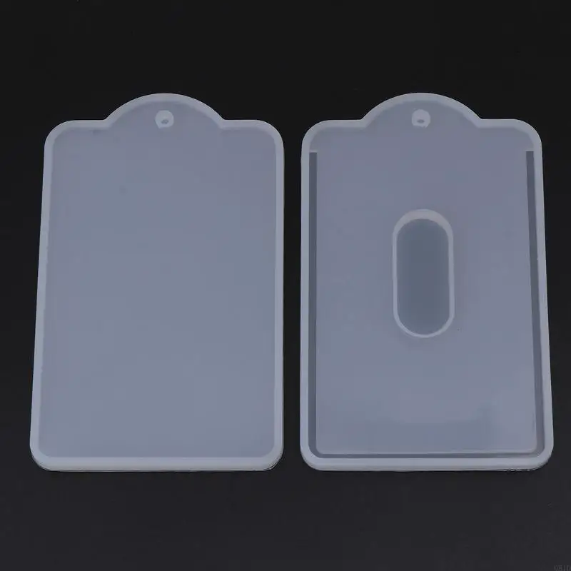 

2pcs Card Cover Mold DIY Epoxy Resin Holder UV Glue Silicone Moulds For Storage Jewelry Making Handmade Tools