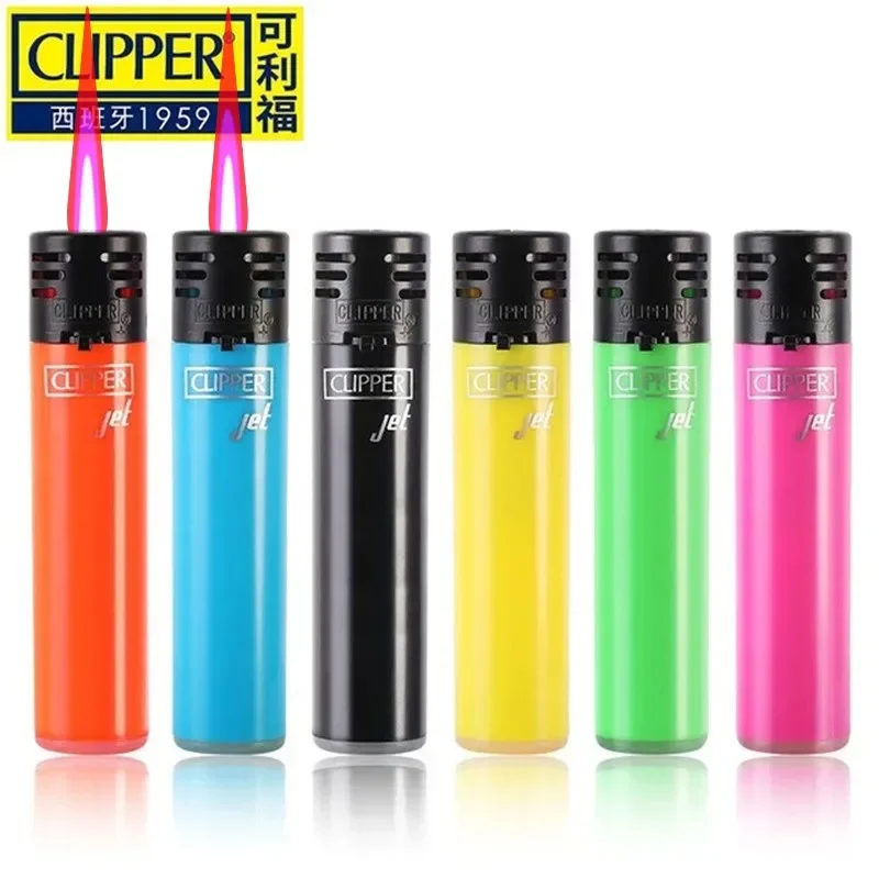 Clipper Lighter Pink Flame Jet Lighter Windproof Torch Lighter Butane Gas  Smoking Gadgets Unusual  Men\'S Gifts Gadgets for Men