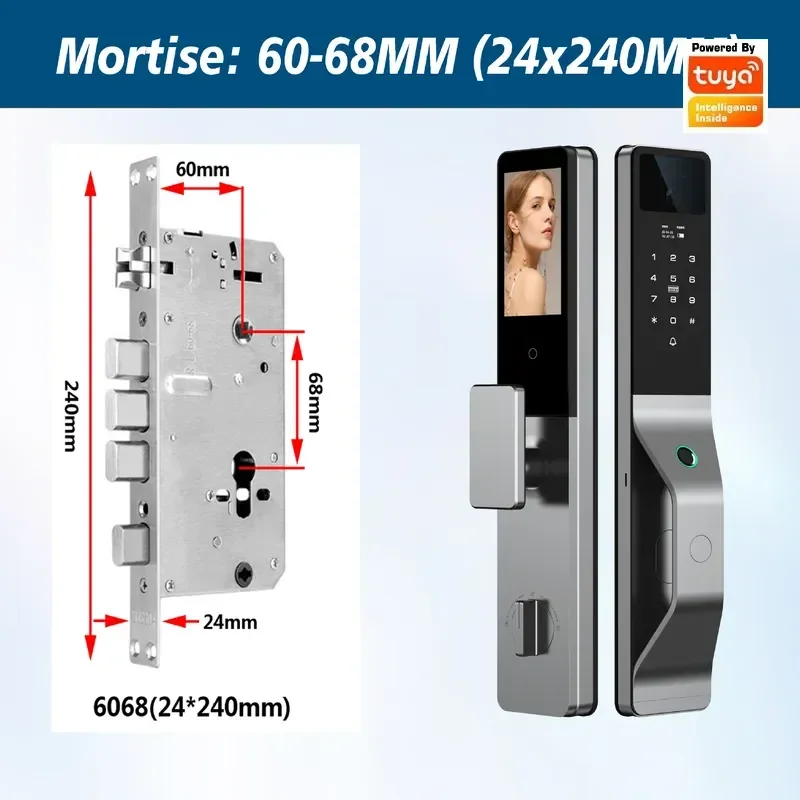 What Is A Password Manager Smart Lock 4.5 Inch HD Large Screen Remote Face Recognition Fingerprint Entry Door Lock
