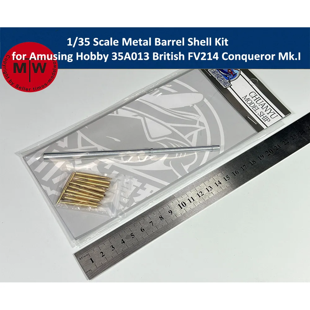 1/35 Scale Metal Barrel Shell Kit for Amusing Hobby 35A013 British Heavy Tank FV214 Conqueror Mk.I Model #CYT136