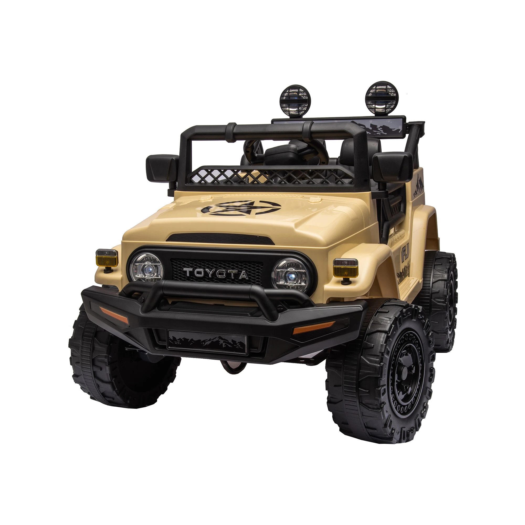 TOYOTA FJ Cruiser-Voiture électrique pour enfants, 12V, 2.4G W, télécommande pour parents, trois vitesses réglables, puissance, licence