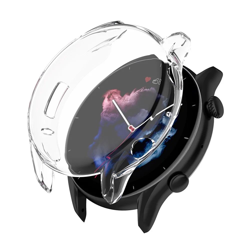 

Защитный чехол для смарт-часов Huami Amazfit GTR3/GTR3 Pro из ТПУ с полной защитой экрана, противоударный бампер, защита от царапин