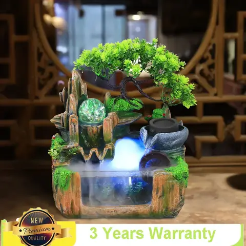 Bymaocar छोटा रॉकरी वाटर फाउंटेन सुंदर ऑफिस सजावट LED लैंप लाइट एटमाइजेशन प्रभाव के साथ लिविंग रूम / बेडरूम के लिए 10 best sales जादू की किताब - №6